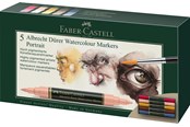 Utensilien zum Schreiben und Zeichnen - Faber-Castell Aquarellmarker A. Dürer 5er Etui Portrai - 160307