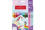 Utensilien zum Schreiben und Zeichnen - Faber-Castell Filzstift Einhorn 10+3 +Sticker - 554213