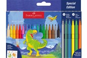 Utensilien zum Schreiben und Zeichnen - Faber-Castell Filzstift Dino 18+6 + Sticker - 554222