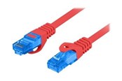 Netzwerk - Kabel - Lanberg patch cable - 50 cm - red RAL 3017 - Rot - 0.5m - PCF6A-10CC-0050-R
