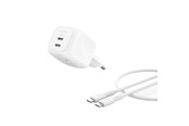 Handys - Adapter und Ladegeräte - Belkin BoostCharge 50W Dual USB-C PD Wall Charger w/ PPS WHT w 1m USB-C-C  Cabl - WCH019KQ1MWH-B6