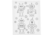 Kreativ-Spiele - Creativ Company Painting Canvas with Print Robots - 24x30cm - 257232