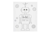 Kreativ-Spiele - Creativ Company Painting Canvas with Print Robot - 24x30cm - 257233