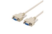 Display Kabel - Deltaco null modem cable db9 female-db9 female 3.0m serial communication (between two machines) - DEL-25A