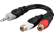 Audio Kabel - InLine 2 x RCA female - 3.5 mm male cable 20 cm - AA-6