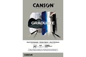 Kunst & Handwerk Ausstattung - Canson Graduate Mixed Media Pad Grey A4 220G 30 SH - 17-400110371