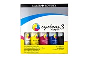 Kunst & Handwerk Ausstattung - Daler-Rowney System3 Jumbo Process Set 5x150 ml - 16-129100150