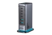 USB-Hubs - Joyroom R-TCM02 Multiport GaN Charger 65W EU 4x USB-C 2x USB-A - Dark Gray USB-Hubs - USB 2.0 - 6 - Grau - JR-TCM02