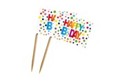 Spielzeug - Folat BV - Party Picks Happy Birthday 50 pcs. - 65108