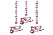 Spielzeug - Folat BV - Pink Hanging Decoration 3 pcs. - 09266