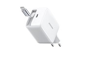 Handys - Adapter und Ladegeräte - Joyroom JR-TCL06 67W GaN Wall Charger with Built-in Retractable USB-C Cable - White - JR-TCL06