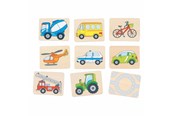 Baby Spielzeug - Goki Wooden Memo Vehicles - 56301
