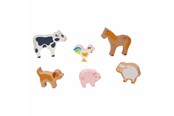 Baby Spielzeug - Goki Wooden Farm Animals 6pcs. - 58320