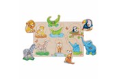 Baby Spielzeug - Goki Wooden Background Knob Puzzle Mother and Baby 6 pcs. - 57310