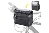 Fahrrad-Zubehör - Wozinsky Handlebar Bag Bike Shoulder Bag Black (WBHBB-01) - 5907769307539