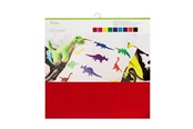 Label printer - Cricut - craft material - 305 x 305 mm - 10 sheets - red pink yellow green blue turquoise orange black white - felt - 2003830