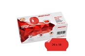 Papier, Fotopapier und Etiketten - METO Price labels 26x16 flour red remov.6 rls/1000 - 9506168