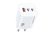 Handys - Adapter und Ladegeräte - Wozinsky GaN Charger  CGWCW 65W USB-A / 2 x USB-C - White - 5907769308543