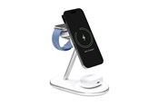Handys - Adapter und Ladegeräte - Puro Mag Station Qi2 3-in-1 Wireless Charger Compatible with MagSafe - White - PUFCCSQIMAG6AWWHI