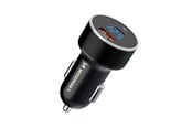Handys - Adapter und Ladegeräte - Wozinsky WDCCAC USB-C USB-A 36W Car Charger - Black - 5907769308505