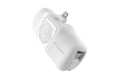 Powerbank (Akku) - Wozinsky WF16-YLS 5000mAh 15W Lightning Mini Power Bank with Built-in USB-C Cable and Apple Watch Charger - White Powerbank (Akku) - Weiß - 5000 mAh - 5907769364549