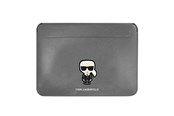 Taschen - Karl Lagerfeld Saffiano Ikonik Karl case for a 16" laptop - silver - 3666339040253