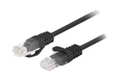 Netzwerk - Kabel - Lanberg patch cable - 50 cm - black RAL 9004 - Schwarz - 0.5m - PCU6-20CC-0050-BK