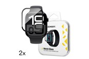 Handys - Schutzfolie - Wozinsky Full Glue Tempered Glass with Black Frame for Apple Watch 42mm (2 pcs) - 5907769366413