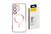 Handys - Cover & Cases - Wozinsky Electroplated Case with Magsafe for Samsung Galaxy S25+ - Pink - 5907769370342