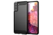 Handys - Cover & Cases - Hurtel Carbon Case Flexible Cover TPU Case for Samsung Galaxy S21+ 5G (S21 Plus 5G) Black - 5907769324062