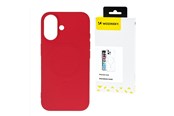 Handys - Cover & Cases - Wozinsky Liquid Silicone MagSafe Case for Samsung Galaxy S24 FE - Red - 5907769370991