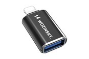 USB Kabel - Wozinsky WALA-01 Lightning Adapter - USB-A OTG - Black - 5907769378959