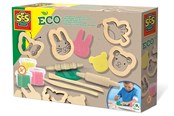 Hobby-Zubehör - SES Creative Clay with Wooden Tools - 3 Clay Pots - 24917