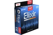 Musikinstrumente & DJ-Ausstattung - Elixir Strings 16566 - Vernickelter Stahl - E-Gitarren-Saiten - Nanoweb - Super Light (09-42) - 3er-PACK - CEL 16566