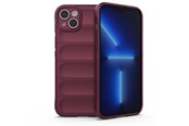 Handys - Cover & Cases - Hurtel Magic Shield Case for iPhone 14 Plus Elastic Armored Case in Burgundy - 9145576266328