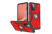 Handys - Cover & Cases - Wozinsky Ring Armor Armored Hybrid Case Cover + Magnetic Holder for Samsung Galaxy A72 4G Red - 9111201935839