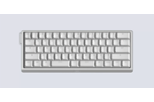 Tastaturen - Wooting 60HE v2 - US-ANSI - Split - Aluminum - Gaming Tastaturen - ohne Numpad - Englisch (US) - Silber - WK3C-USSP1-TIK-ASV1