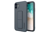 Handys - Cover & Cases - Wozinsky Kickstand Case Silicone Case with Stand iPhone 12 Pro Navy Blue - 9111201940437