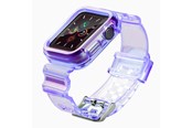 Smartwatch - Accessories - Hurtel Silicone Band Strap Bracelet Case Strap Light Set for Apple Watch 44mm - Purple - 5907769331688