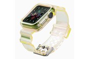 Smartwatch - Accessories - Hurtel Silicone Band Strap Bracelet Case Strap Light Set for Apple Watch 44mm - Yellow - 5907769331695