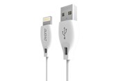 USB Kabel - Dudao USB/Lightning Cable 2.4A 1m White (L4L 1m White) - 6976625335114