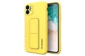 Handys - Cover & Cases - Wozinsky Kickstand Case Silicone Case with Stand Case for Samsung Galaxy A32 5G Yellow - 9111201940901