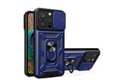 Handys - Cover & Cases - Hurtel Hybrid Armor Camshield Case for iPhone 14 Pro Armored Case with Camera Cover Blue - 9145576267899