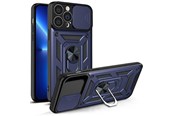 Handys - Cover & Cases - Hurtel Hybrid Armor Camshield Case for iPhone 13 Pro Armored Case with Camera Cover Blue - 9145576267981