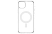 Handys - Cover & Cases - Hurtel Clear Magnetic Case with MagSafe for iPhone 14 Plus with Silver Ring - Transparent - 5907769349652