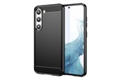 Handys - Cover & Cases - Hurtel Carbon Case for Samsung Galaxy S23+ Flexible Silicone Carbon Cover Black - 5907769350153