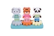 Baby Spielzeug - Small Foot - Wooden Stacking Game with Gears Jungle Friends FSC - 12762