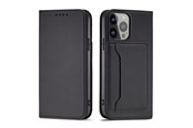 Handys - Cover & Cases - Hurtel Magnet Card Case for Samsung Galaxy S23 Ultra Flip Cover Wallet Stand Black - 9145576271117