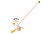 Baby Spielzeug - Goki Wooden Push Toy Duck Lou - 54848