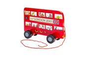 Baby Spielzeug - Bigjigs Wooden London Bus Pull Along Figure - 37037